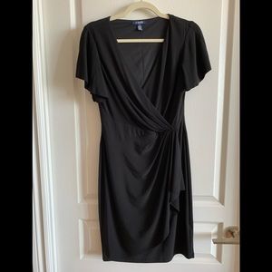 Never worn before with tags. Chaps Ralph Lauren black dress is size Small.